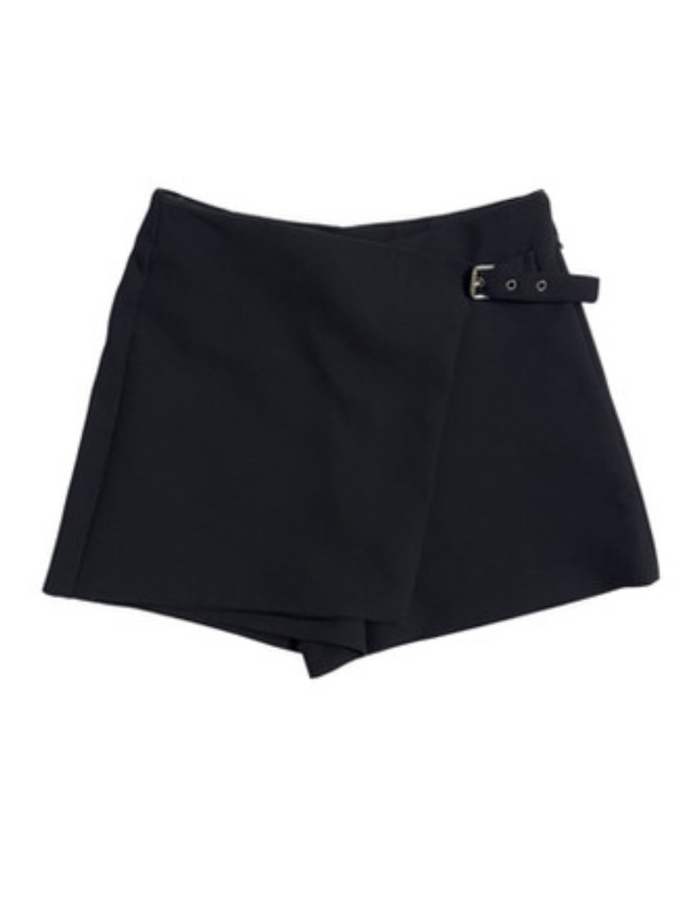Zara Black Wrap Skort with Side Buckle